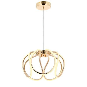 Lustra Led HubRom, LINA Auriu 5001-0383-54 40x30xHmax100 cm Lumina Calda,Rece,Neutra