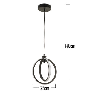 Lustra Led HubRom, LINUX Negru 3761-01-BL 25x90 cm 34 W / Lumina Calda,Rece,Neutra 0