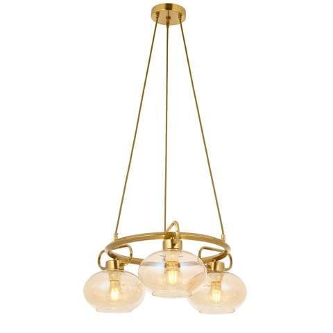 Lustra HubRom, LONDON 5003-1668-52 60x60xHmax120 cm 3xE27-60W Antiq