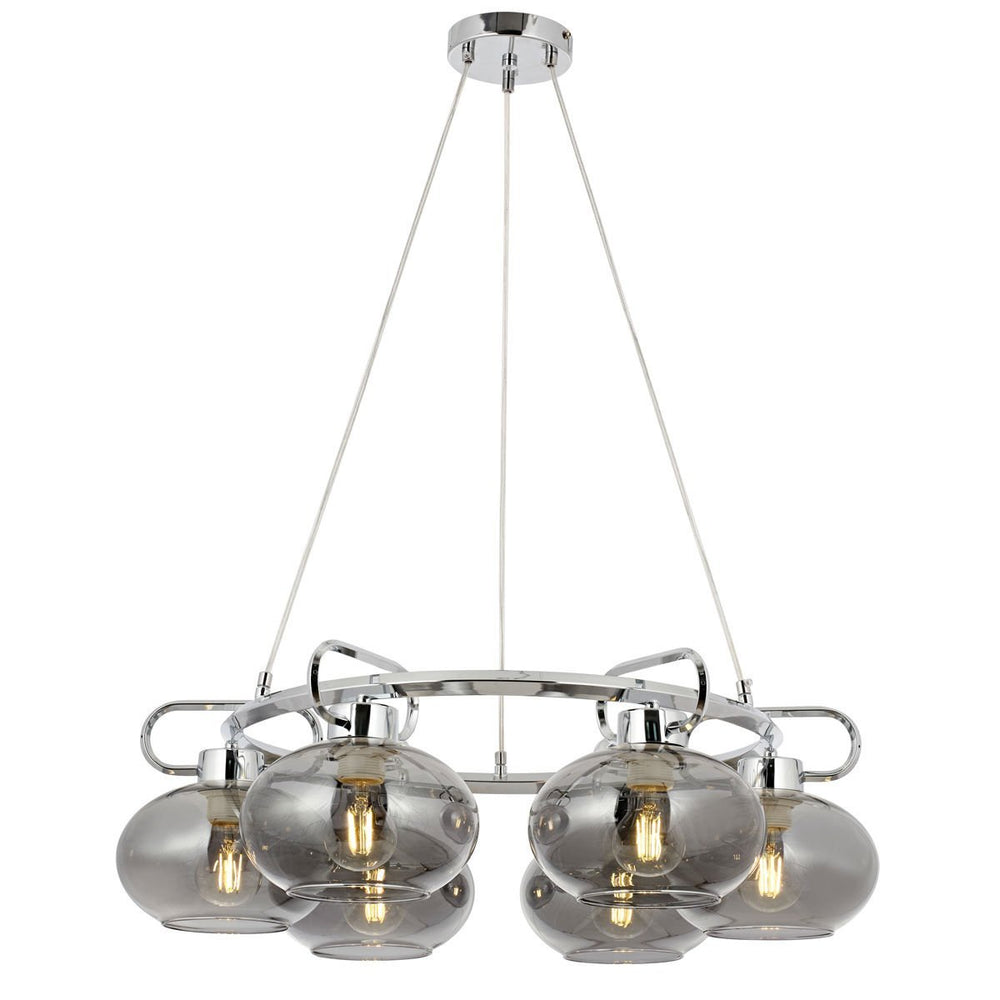 Lustra HubRom, LONDON 5006-1668-51 65x65xHmax120 cm 6xE27-60W Crom