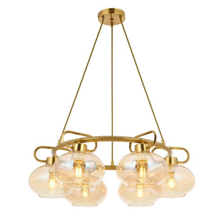 Lustra HubRom, LONDON 5006-1668-52 65x65xHmax120 cm 6xE27-60W Antiq