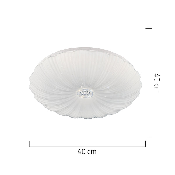 Plafonieara Led HubRom, LONDRA 21040-40 40x40 cm 37 W Alb Lumina Calda,Rece,Neutra 0