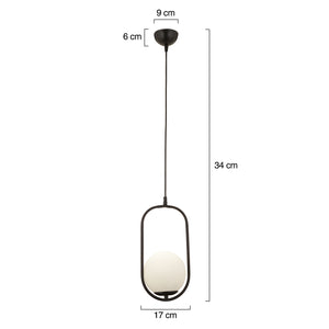 Lustra HubRom, LORIN 3537-01-BL 17x100 cm 1xE27-60W Negru