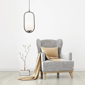 Lustra HubRom, LORIN 3537-01-BL 17x100 cm 1xE27-60W Negru