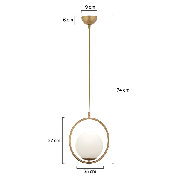Lustra HubRom, LUIS 3538-01-FR 25x74 cm 1xE27-60W Antiq