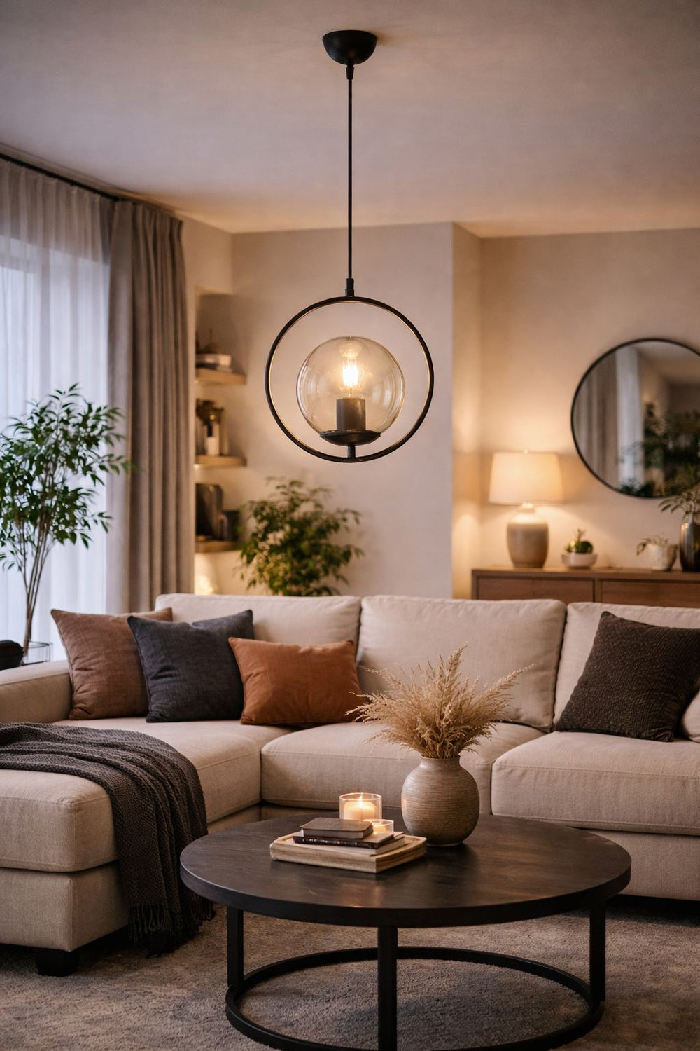 Lustra HubRom, LUIS 3538-01-01-BL 25x74 cm 1xE27-60W Negru