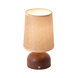 Veioza Led HubRom, MAITE Lampa de masă LED reîncărcabilă, tactilă, fără fir, cu detalii elegante din lemn 9506-01-FR 12x22 cm Lemn