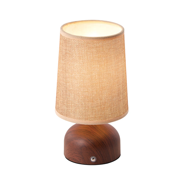 Veioza Led HubRom, MAITE Lampa de masă LED reîncărcabilă, tactilă, fără fir, cu detalii elegante din lemn 9506-01-FR 12x22 cm Lemn