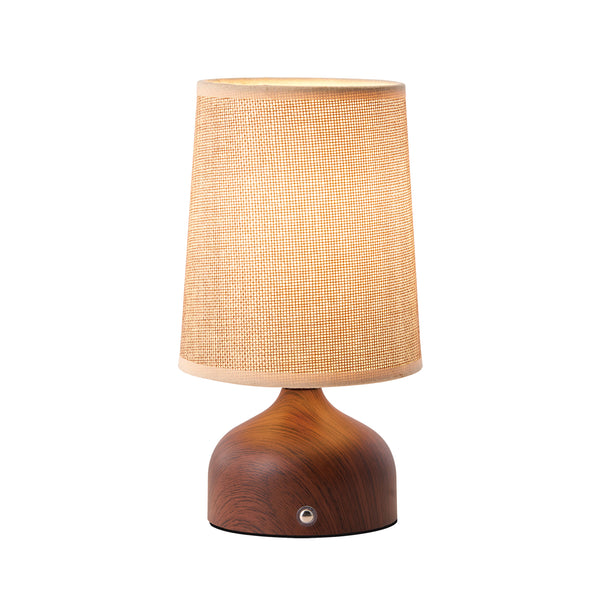 Veioza Led HubRom, MAITE Lampa de masă LED reîncărcabilă, tactilă, fără fir, cu detalii elegante din lemn 9506-01-FR 12x22 cm Lemn