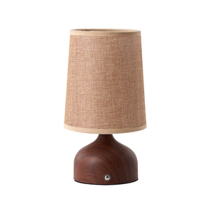 Veioza Led HubRom, MAITE Lampa de masă LED reîncărcabilă, tactilă, fără fir, cu detalii elegante din lemn 9506-01-FR 12x22 cm Lemn