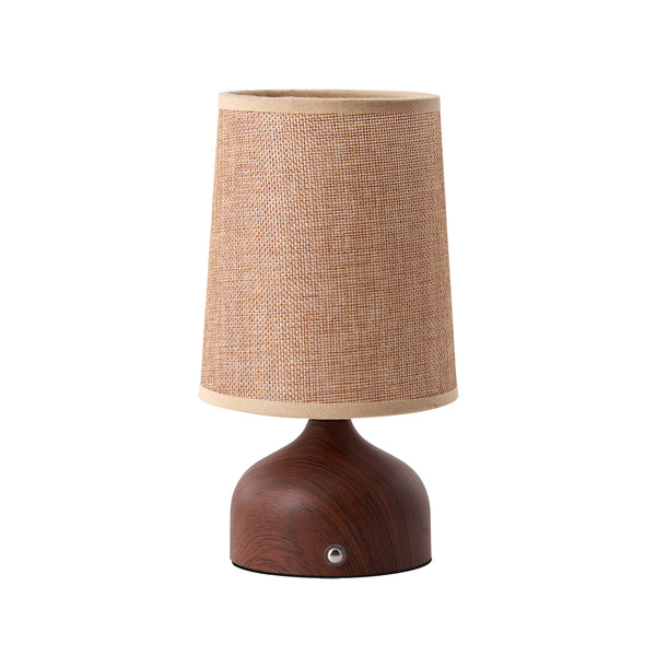 Veioza Led HubRom, MAITE Lampa de masă LED reîncărcabilă, tactilă, fără fir, cu detalii elegante din lemn 9506-01-FR 12x22 cm Lemn