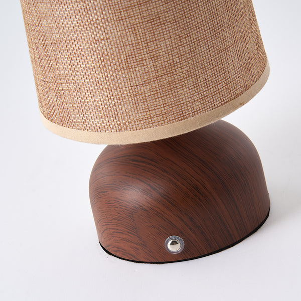 Veioza Led HubRom, MAITE Lampa de masă LED reîncărcabilă, tactilă, fără fir, cu detalii elegante din lemn 9506-01-FR 12x22 cm Lemn