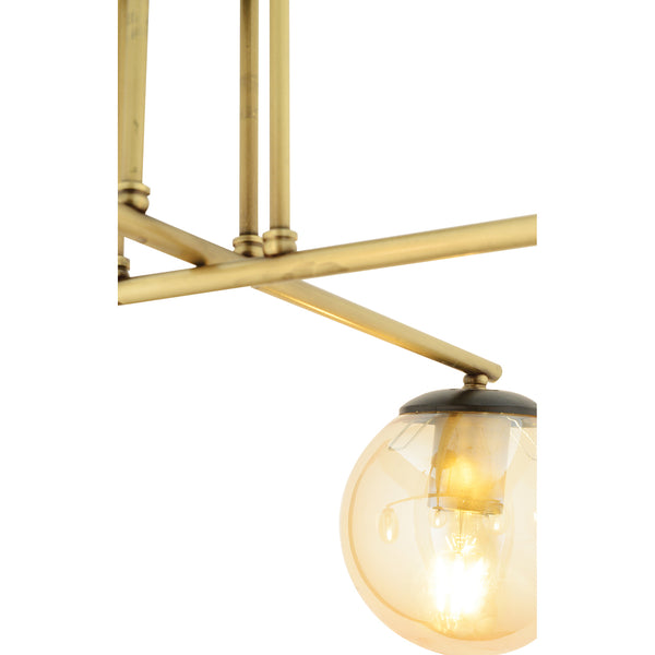 Plafonieara HubRom,  MALI 3448-04-FR 65x36 cm 4xE27-60W Antiq