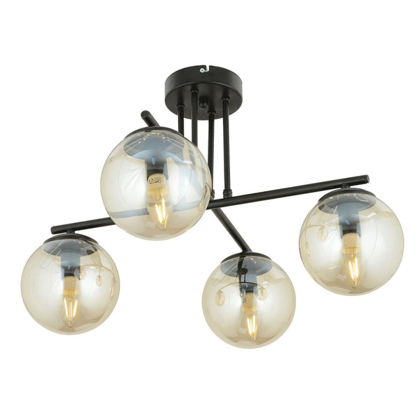 Plafonieara HubRom, MALI 3448-04-02-BL 65x36 cm 4xE27-60W Negru