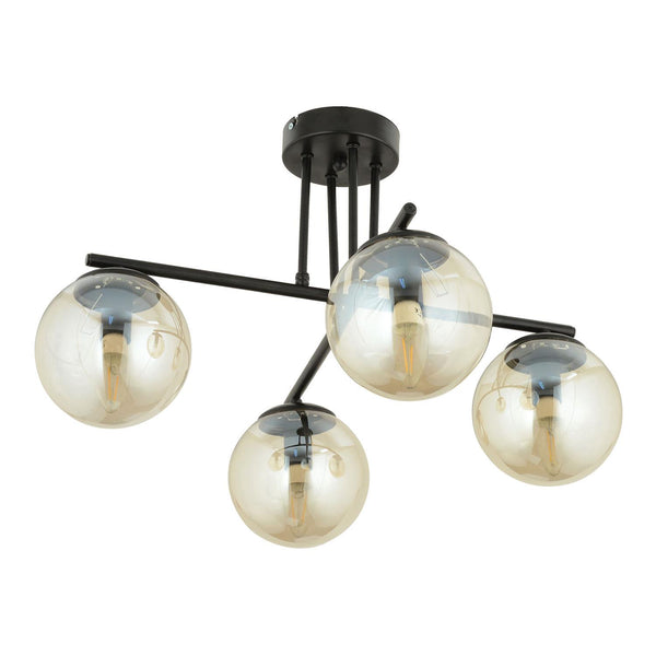 Plafonieara HubRom, MALI 3448-04-02-BL 65x36 cm 4xE27-60W Negru