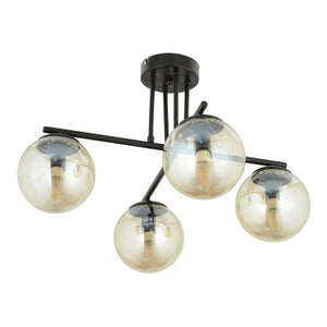 Plafonieara HubRom, MALI 3448-04-02-BL 65x36 cm 4xE27-60W Negru