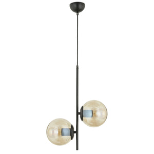 Lustra HubRom, MALIBU 3489-02-02-BL 35x60 cm 2xE27-60W Negru