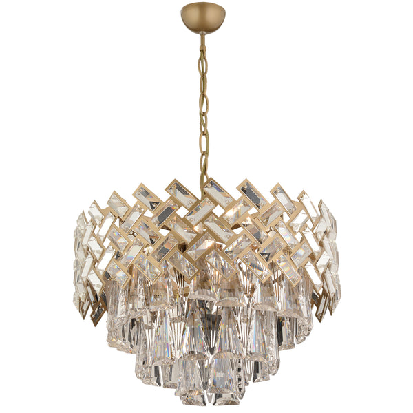 Lustra Cristal HubRom, MELINA 3854-06-FR 53x70 cm 10xE14-40W Antiq