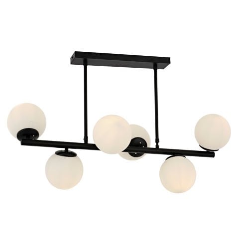 Lustra HubRom, MILAN 5406-1038-64 90x40xHmax-45-80 cm 6xE27-60W Negru