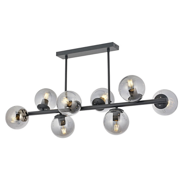 Lustra HubRom, MILAN 5408-1038-96 100x40xHmax-45-80 cm 8xE27-60W Antracit