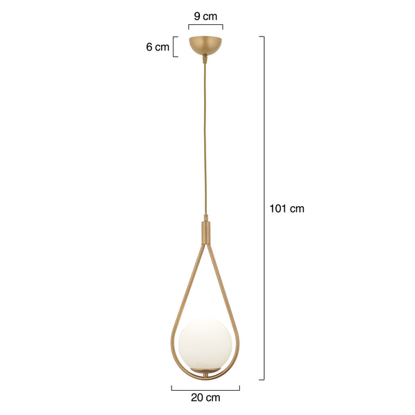 Lustra HubRom, MIRZA 3539-01-FR 20x100 cm 1xE27-60W Antiq