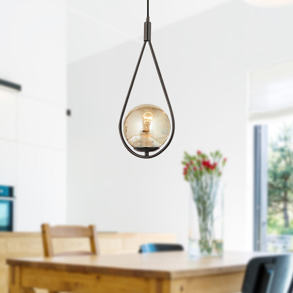 Lustra HubRom, MIRZA 3539-01-01-BL 20x100 cm 1xE27-60W Negru