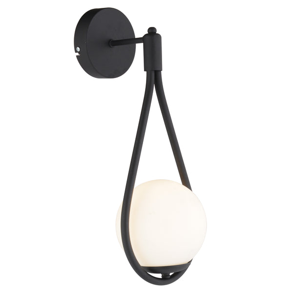 Aplica HubRom, MIRZA 3539-01W-BL 20x40 cm 1xE27-60W Negru