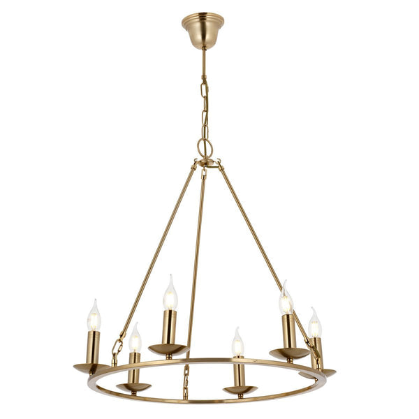 Lustra HubRom, MUNZUR 5006-8973-52 65x65xHmax90 cm 6xE14-40W Antiq