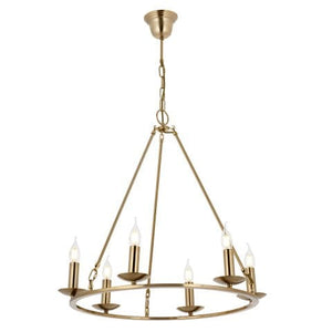 Lustra HubRom, MUNZUR 5006-8973-52 65x65xHmax90 cm 6xE14-40W Antiq