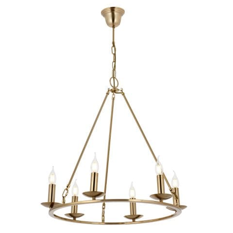 Lustra HubRom, MUNZUR 5006-8973-52 65x65xHmax90 cm 6xE14-40W Antiq