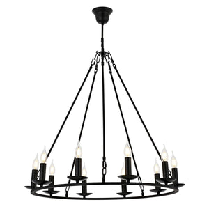 Lustra HubRom, MUNZUR 5010-8973-64 100x40xHmax95 cm 10xE14-40W Negru