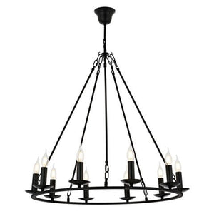 Lustra HubRom, MUNZUR 5010-8973-64 100x40xHmax95 cm 10xE14-40W Negru