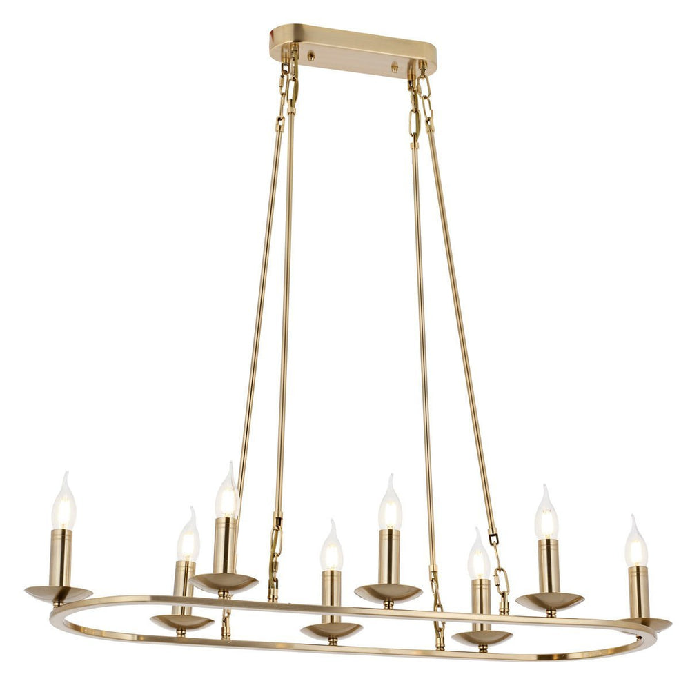 Lustra HubRom, MUNZUR 5408-8973-52 100x40xHmax95 cm 8xE14-40W Antiq