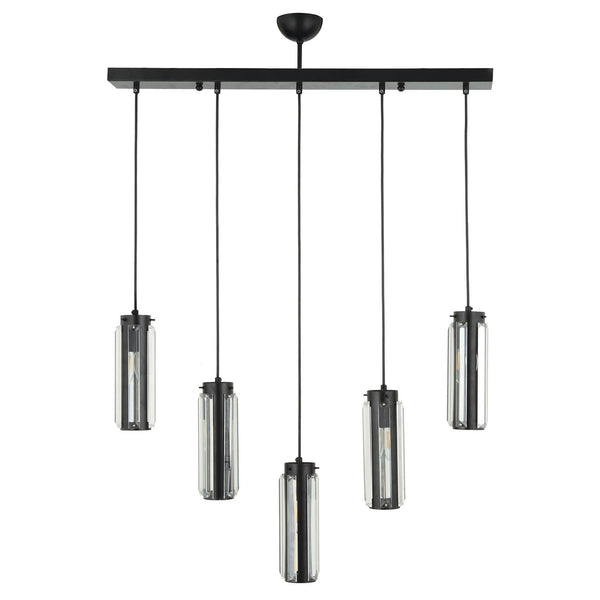 Lustra HubRom, NATALI 7000-9040-5S-BL 70x80 cm 5xE14-40W Negru