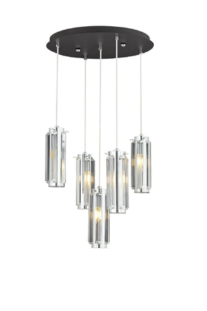 Lustra HubRom, NATALI 7000-9040-5Y-CR 30x75 cm 5xE14-40W Crom