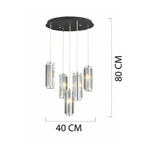 Lustra HubRom, NATALI 7000-9040-5Y-CR 30x75 cm 5xE14-40W Crom