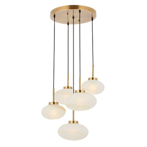 Lustra HubRom, OLIMPOS 5005-1153-52 40x40xHmax70-110 cm 5xE27-60W Antiq