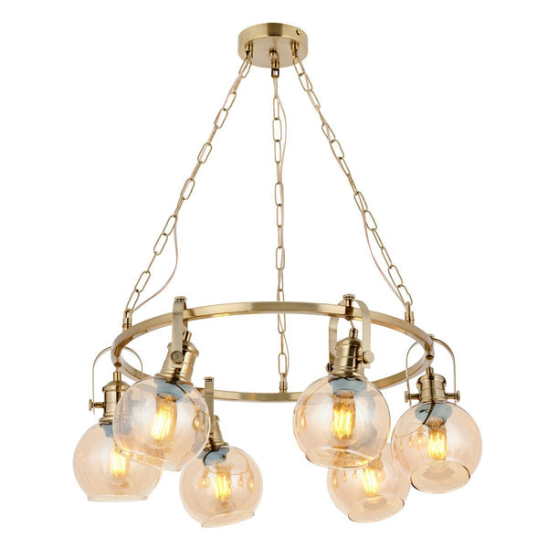 Lustra HubRom, PANGALTI 5006-1123-52 65x65xHmax80 cm 6xE27-60W Antiq