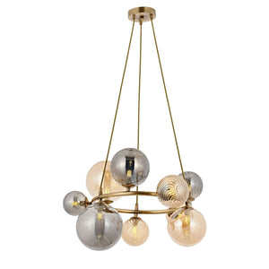 Lustra HubRom, PAUL 5009-4224-52 65x65xHmax65-100 cm 9xG9 Antiq