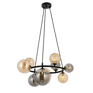 Lustra HubRom, PAUL 5009-4224-64 65x65xHmax65-100 cm 9xG9 Negru