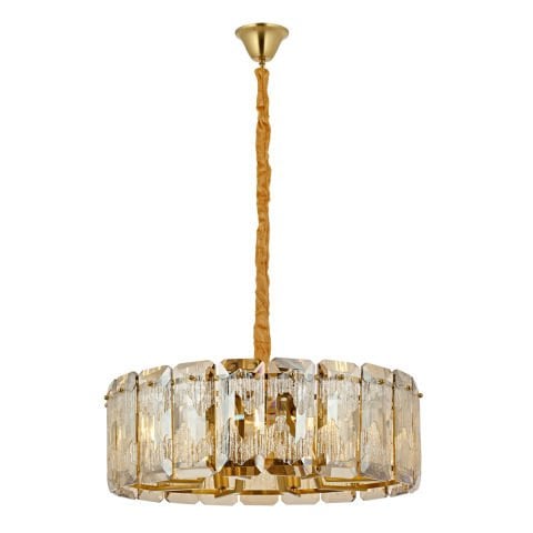 Lustra Cristal HubRom, PERA 5060-1667-52 60x60xHmax90 cm 8xE14-40W Antiq