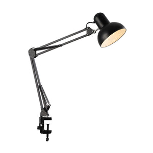 Veioza HubRom, PERRO Lampa de birou cu clemă 4181-01-BL 49x80 cm 1xE27-60W Negru