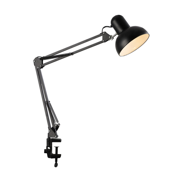 Veioza HubRom, PERRO Lampa de birou cu clemă 4181-01-BL 49x80 cm 1xE27-60W Negru