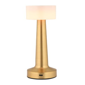 Veioza HubRom, RETUS Lampa de masă reîncărcabilă vintage, tactilă, cu intensitate reglabilă și 3 culori de lumină, 9503-01-FR 9x21 cm Antiq