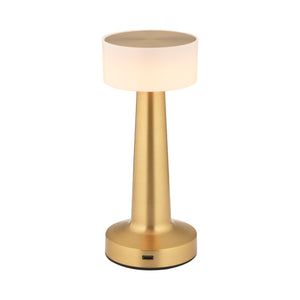 Veioza HubRom, RETUS Lampa de masă reîncărcabilă vintage, tactilă, cu intensitate reglabilă și 3 culori de lumină, 9503-01-FR 9x21 cm Antiq