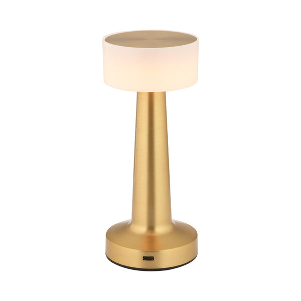 Veioza HubRom, RETUS Lampa de masă reîncărcabilă vintage, tactilă, cu intensitate reglabilă și 3 culori de lumină, 9503-01-FR 9x21 cm Antiq