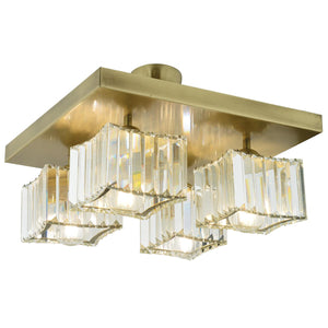 Plafonieara Cristal HubRom, RIVIA 3416-04-FR 20X30 cm 4xE27-60W Antiq