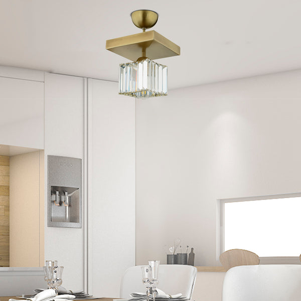 Plafonieara Cristal HubRom, RIVIA 3416-01-FR 18x30 cm 1xE27-60W Antiq