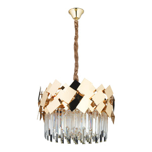 Lustra Cristal HubRom, ROSHAN 21036-50Y 50x90 cm 6xE14-40W Auriu