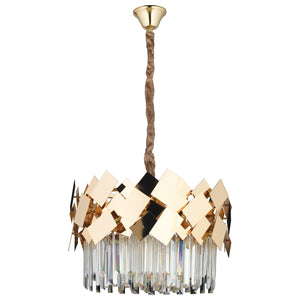 Lustra Cristal HubRom, ROSHAN 21036-50Y 50x90 cm 6xE14-40W Auriu